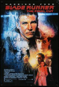 8t109 BLADE RUNNER 1sh R07 Ridley Scott sci-fi classic, art of Harrison Ford by Drew Struzan!