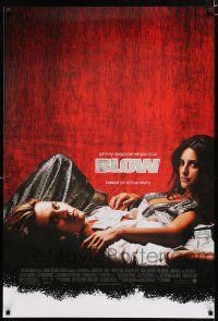 8t116 BLOW foil title 1sh '01 Johnny Depp & Penelope Cruz in cocaine biography!