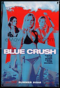 8t120 BLUE CRUSH blue teaser 1sh '02 John Stockwell, sexy Kate Bosworth in bikini, surfing girls!