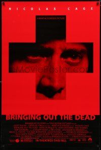 8t140 BRINGING OUT THE DEAD advance DS 1sh '99 paramedic Nicolas Cage, Arquette, Martin Scorsese!