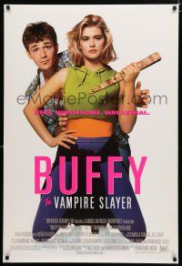 8t145 BUFFY THE VAMPIRE SLAYER DS 1sh '92 great image of sexy cheerleader Kristy Swanson!
