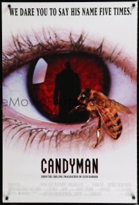 8t157 CANDYMAN 1sh '92 from Clive Barker's Forbidden, creepy close-up image of bee in eyeball!