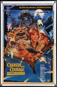 8t158 CARAVAN OF COURAGE style B int'l 1sh '84 An Ewok Adventure, Star Wars, art by Drew Struzan!