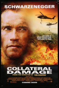 8t175 COLLATERAL DAMAGE advance DS 1sh '02 angry looking Arnold Schwarzenegger out for revenge!