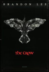 8t194 CROW teaser 1sh '94 Brandon Lee's final movie, cool eyes in bird artwork!
