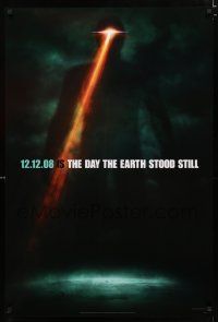 8t210 DAY THE EARTH STOOD STILL style B teaser DS 1sh '08 Keanu Reeves, cool sci-fi image!