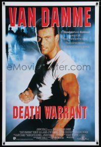 8t212 DEATH WARRANT int'l 1sh '90 Jean-Claude Van Damme, Robert Guillaume, Cynthia Gibb
