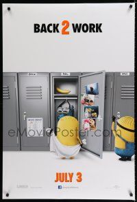 8t219 DESPICABLE ME 2 advance DS 1sh '13 wacky image of cast in locker room from CGI comedy!