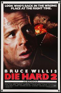 8t223 DIE HARD 2 int'l 1sh '90 tough guy Bruce Willis is in the wrong place at the right time!