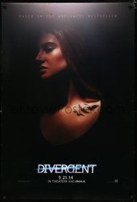 8t228 DIVERGENT teaser DS 1sh '14 cool image of sexy Shailene Woodley!