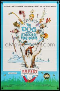 8t230 DOG WHO STOPPED THE WAR/RUPERT & THE FROG SONG 1sh '85 children's double bill!