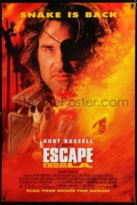 8t253 ESCAPE FROM L.A. advance 1sh '96 John Carpenter, Kurt Russell is back as Snake Plissken!