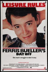 8t265 FERRIS BUELLER'S DAY OFF 1sh '86 c/u of Matthew Broderick in John Hughes teen classic!