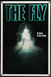 8t272 FLY 1sh '86 David Cronenberg, Jeff Goldblum, cool sci-fi art of telepod by Mahon!