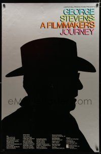 8t287 GEORGE STEVENS: A FILMMAKER'S JOURNEY 1sh '84 cool silhouette of director!