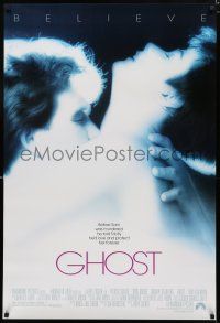 8t290 GHOST 1sh '90 classic romantic close up of dead Patrick Swayze & sexy Demi Moore!