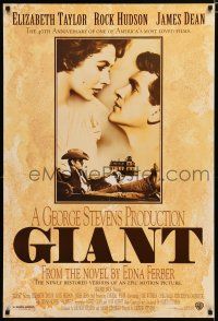 8t292 GIANT 1sh R96 James Dean, Elizabeth Taylor, Rock Hudson, directed by George Stevens!