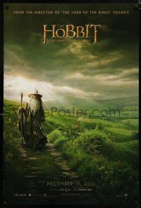 8t346 HOBBIT: AN UNEXPECTED JOURNEY teaser DS 1sh '12 cool image of Ian McKellen as Gandalf!
