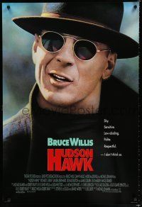 8t359 HUDSON HAWK int'l advance 1sh '91 Michael Lehmann directed, Bruce Willis as singing thief!