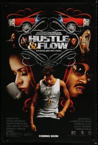 8t366 HUSTLE & FLOW advance DS 1sh '05 Ludacris, Terrence Howard, Everybody gotta have a dream!