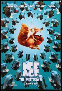 8t368 ICE AGE: THE MELTDOWN style A advance 1sh '06 cgi sequel, wacky image of squirrel & piranhas!
