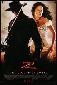 8t427 LEGEND OF ZORRO not rated advance 1sh '05 Antonio Banderas is Zorro, Catherine Zeta-Jones!