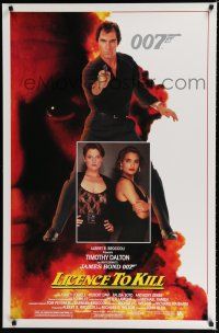 8t435 LICENCE TO KILL 1sh '89 Timothy Dalton as Bond, sexy Carey Lowell, Talisa Soto!