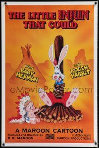 8t437 LITTLE INJUN THAT COULD Kilian 1sh '88 great Roger Rabbit & Baby Herman cartoon art!