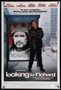 8t439 LOOKING FOR RICHARD 1sh '96 great images of Al Pacino, William Shakespeare, documentary!