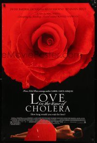 8t451 LOVE IN THE TIME OF CHOLERA DS 1sh '07 Javier Bardem, Giovanna Mezzogiorno!