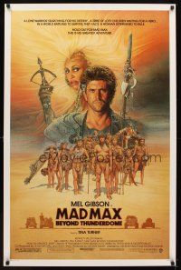 8t455 MAD MAX BEYOND THUNDERDOME 1sh '85 art of Mel Gibson & Tina Turner by Richard Amsel!