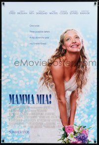 8t462 MAMMA MIA! advance DS 1sh '08 Amanda Seyfried, it has Latin credits on the reverse!
