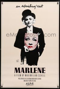 8t469 MARLENE 1sh '86 Dietrich biography directed by Max Schell, art by Michaele Vollbrach!