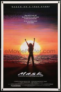 8t473 MASK 1sh '85 Cher, Eric Stoltz is Rocky Dennis, directed by Peter Bogdanovich!