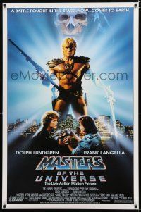 8t476 MASTERS OF THE UNIVERSE 1sh '87 great image of Dolph Lundgren as He-Man!