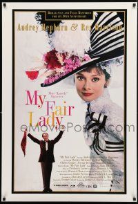 8t514 MY FAIR LADY 1sh R94 classic images of Audrey Hepburn & Rex Harrison!