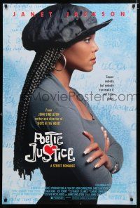 8t577 POETIC JUSTICE DS 1sh '93 Tupac Shakur, Regina King, cool profile of Janet Jackson!