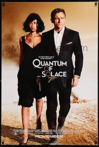 8t603 QUANTUM OF SOLACE int'l advance DS 1sh '08 Daniel Craig as James Bond + sexy Kurylenko!