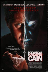 8t611 RAISING CAIN 1sh '92 evil John Lithgow, Lolita Davidovich, Brian De Palma directed!