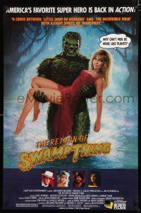 8t621 RETURN OF SWAMP THING 1sh '89 DC Comics, great Theakston art of sexy Heather Locklear!