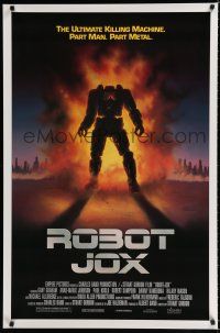 8t641 ROBOT JOX 1sh '90 mech robot fighting, the ultimate killing machine, Jim Warren artwork!