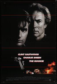 8t648 ROOKIE 1sh '90 Clint Eastwood directs & stars, Charlie Sheen, Raul Julia