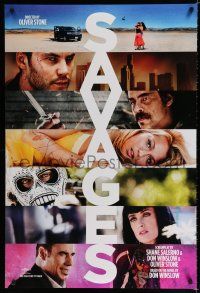 8t659 SAVAGES teaser DS 1sh '12 cool portraits of top cast, drug thriller directed by Oliver Stone!
