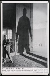 8t669 SHADOWS & FOG DS 1sh '92 cool photographic image of Woody Allen by Brian Hamill!