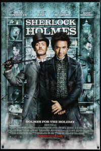 8t671 SHERLOCK HOLMES advance DS 1sh '09 Guy Ritchie directed, Robert Downey Jr., Jude Law!