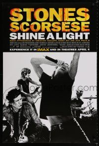 8t675 SHINE A LIGHT advance DS 1sh '08 Martin Scorcese's Rolling Stones documentary, concert image!