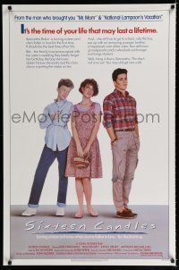 8t688 SIXTEEN CANDLES 1sh '84 Molly Ringwald, Anthony Michael Hall, directed by John Hughes!