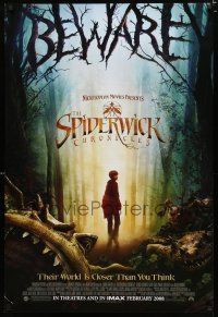 8t714 SPIDERWICK CHRONICLES advance DS 1sh '08 Freddie Highmore, creepy fantasy monsters!