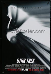 8t718 STAR TREK DS IMAX 1sh '09 J.J. Abrams, cool image of Enterprise, the future begins!