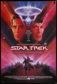 8t726 STAR TREK V int'l 1sh '89 The Final Frontier, William Shatner & Leonard Nimoy by Bob Peak!